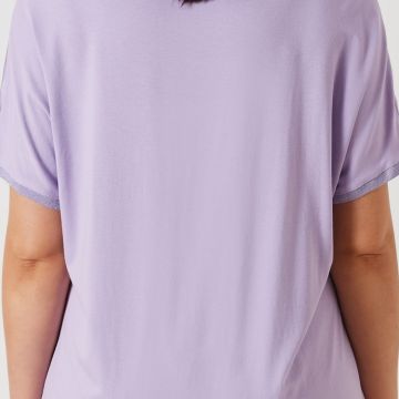 Blusa Curvy Scollo a V in raso 1