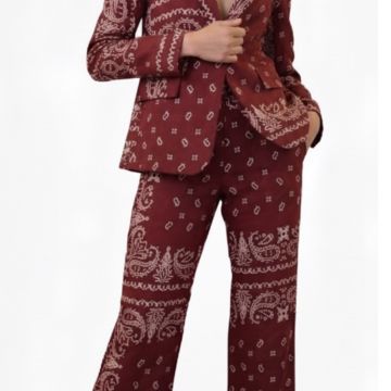 giacca e pant mero rosso