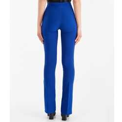 Pantalone Midflared in tessuto fluido color Blue klein dettaglio 1