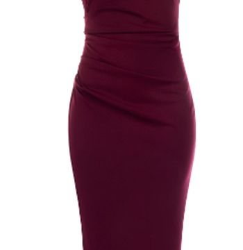 Abito Midi a Tubino rosso01