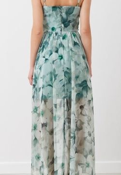 Abito Asimmetrico in Organza stampata 2