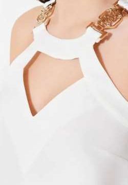 Top in Crepe Color Bianco 2