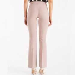 Pantalone Mid Flared in tessuto tecnico color Dusty Pink dettaglio 1