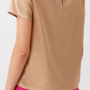 Tshirt in satin color beige 1