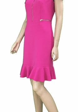 Tubino con Balza e Zip a contrasto fuxia 2