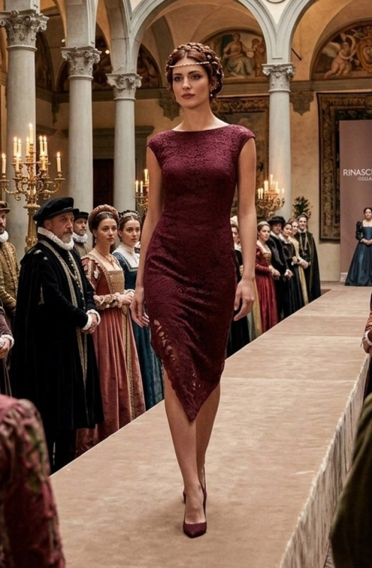 Abito Intero Donna Bordeaux Rosso
