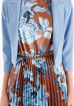 Giacca in Tessuto Tecnico color Azzurro Ceruleo