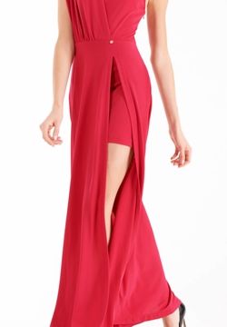 Abito Asimmetrico con Pannello color Ciclamino