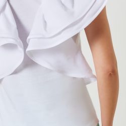 shirt cotone con Rouches 2